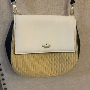 Kate Spade  Straw Leather Medium  Crossbody